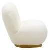 Armchair Rosalie pakoworld fabric bucle cream-golden 83x80x79cm