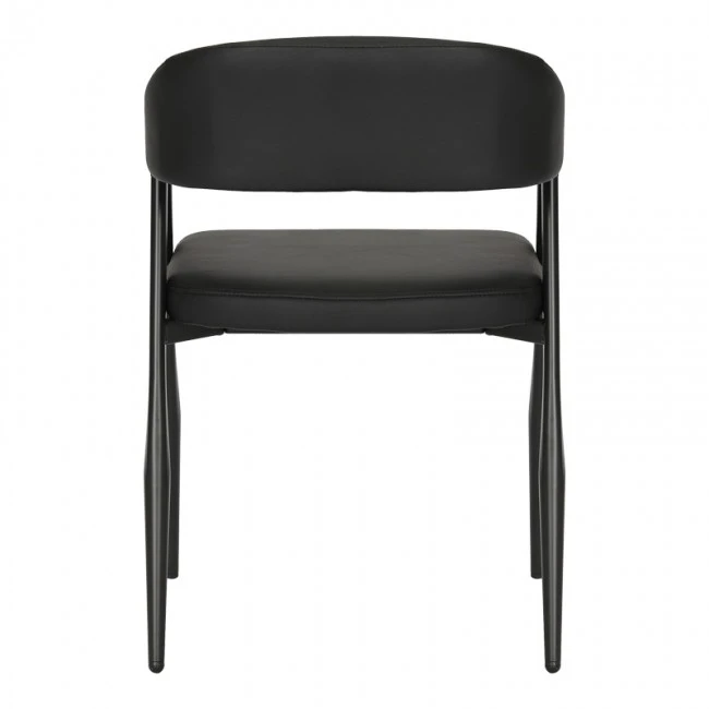 Armchair Sezan pakoworld pu in black color 56x55x78cm