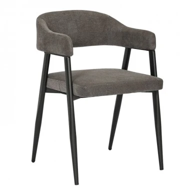 Armchair Sezan pakoworld fabric in anthracite color 56x55x78cm