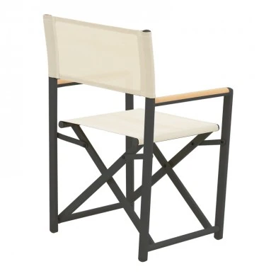 Director&#039;s chair Mabu pakoworld dark grey aluminum 56x48x86cm