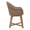 Armchair Solso pakoworld aluminium skeleton with teak leg wood in natural shade and pe rattan 62x58x78cm
