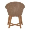 Armchair Solso pakoworld aluminium skeleton with teak leg wood in natural shade and pe rattan 62x58x78cm