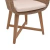 Armchair Solso pakoworld aluminium skeleton with teak leg wood in natural shade and pe rattan 62x58x78cm