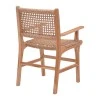 Sponze armchair pakoworld natural color teak wood skeleton and pe rope 54x60x86cm
