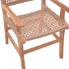 Sponze armchair pakoworld natural color teak wood skeleton and pe rope 54x60x86cm