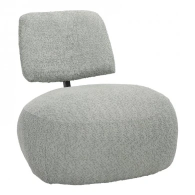 Stonie armchair pakoworld bouclé fabric in green shade 67x73x67cm