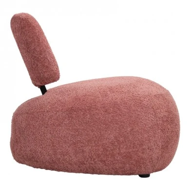 Stonie armchair pakoworld bouclé fabric in rotten apple shade 67x73x67cm