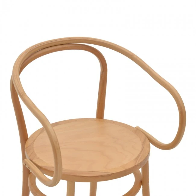 Armchair Verfie pakoworld natural color beech wood 55x50x83cm