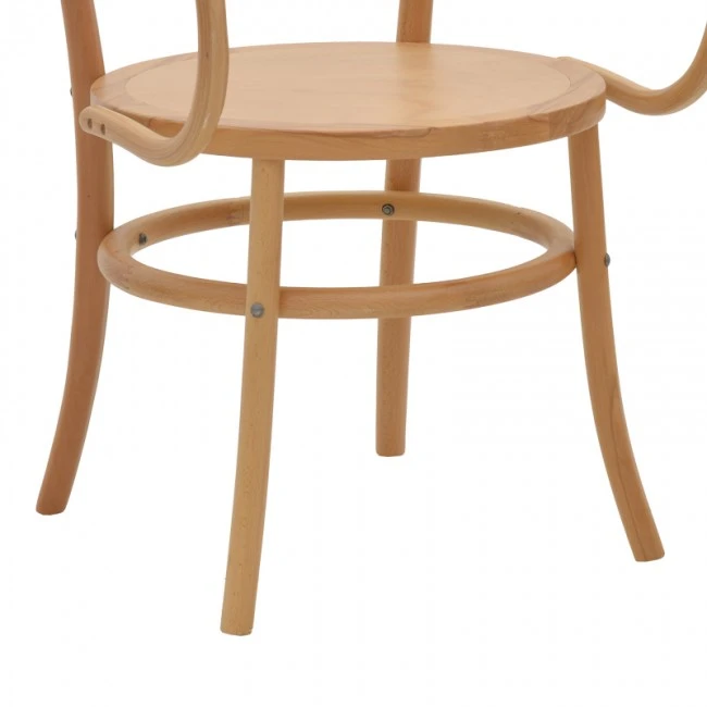 Armchair Verfie pakoworld natural color beech wood 55x50x83cm