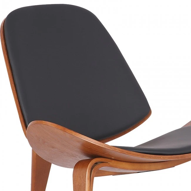 Armchair Vilma pakoworld PU black-walnut 90x73x75cm