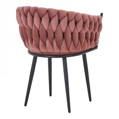 Vivian armchair pakoworld rotten apple velvet-leg black metal 61x55x80cm