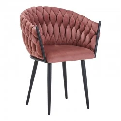 Vivian armchair pakoworld rotten apple velvet-leg black metal 61x55x80cm