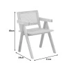 Winslow armchair pakoworld rubberwood-rattan in natural shade 51x54x80cm