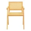 Winslow armchair pakoworld rubberwood-rattan in natural shade 51x54x80cm