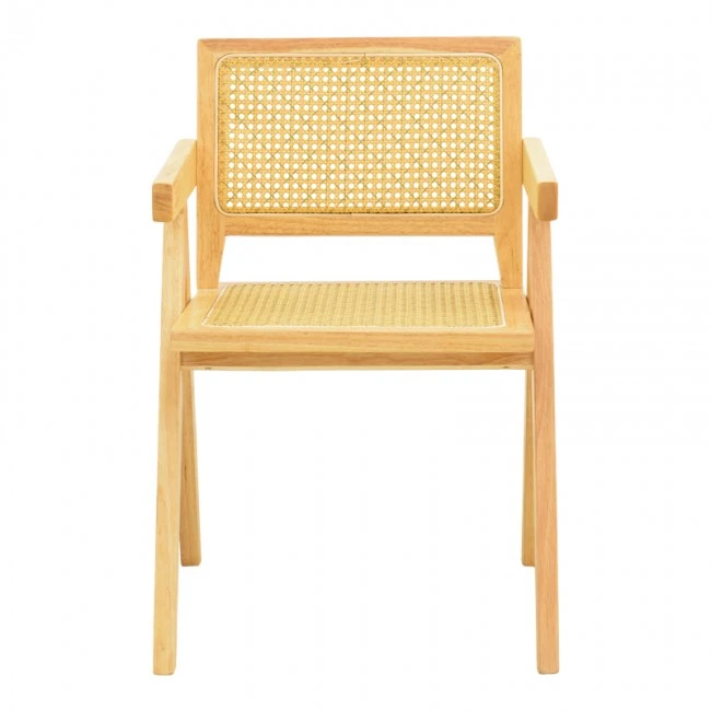 Winslow armchair pakoworld rubberwood-rattan in natural shade 51x54x80cm