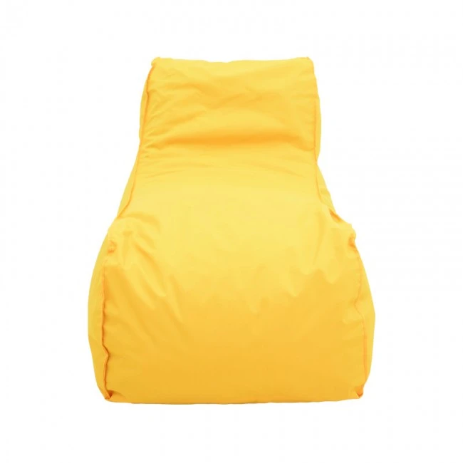 Bean bag lounger Lara Pakoworld waterproof in yellow color 60x150x40cm