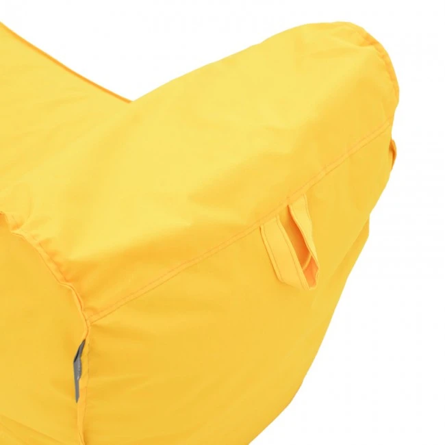 Bean bag lounger Lara Pakoworld waterproof in yellow color 60x150x40cm