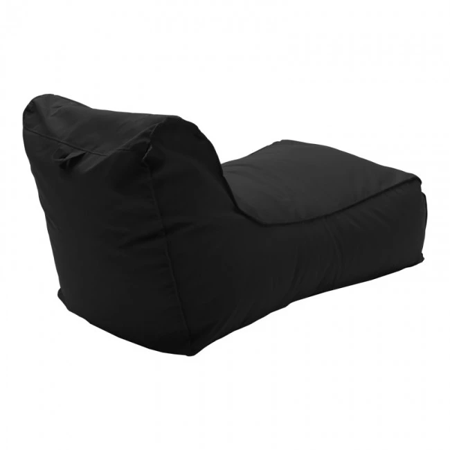 Bean bag lounger Lara Pakoworld waterproof in black color 60x150x40cm