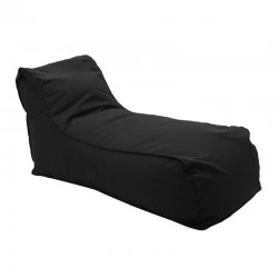 Bean bag lounger Lara Pakoworld waterproof in black color 60x150x40cm