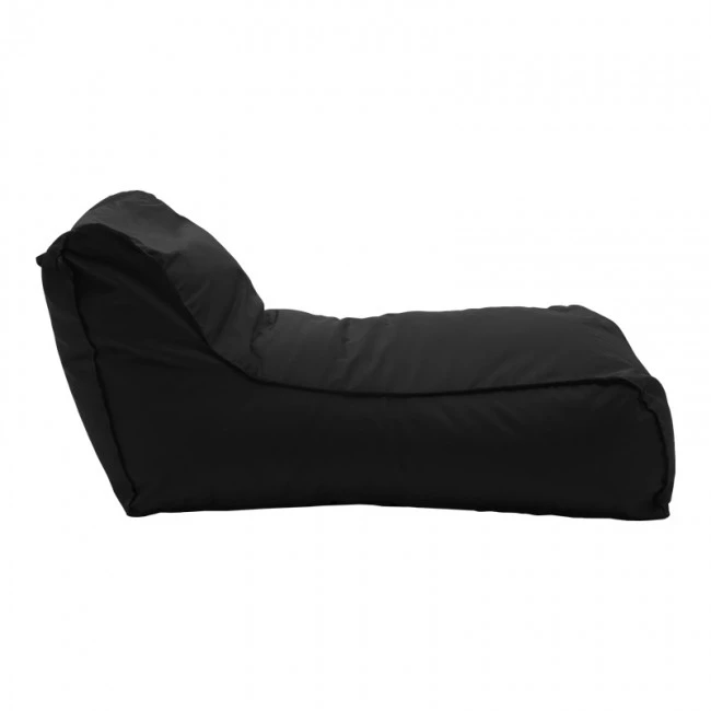 Bean bag lounger Lara Pakoworld waterproof in black color 60x150x40cm
