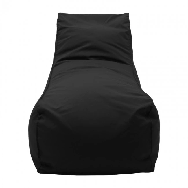 Bean bag lounger Lara Pakoworld waterproof in black color 60x150x40cm