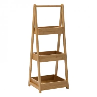 Floor shelf 3-storey Dafi pakoworld bamboo natural 30x25.5x78cm