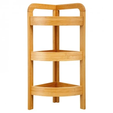 Floor shelf unit Jabez pakoworld bamboo natural 23x23x61cm