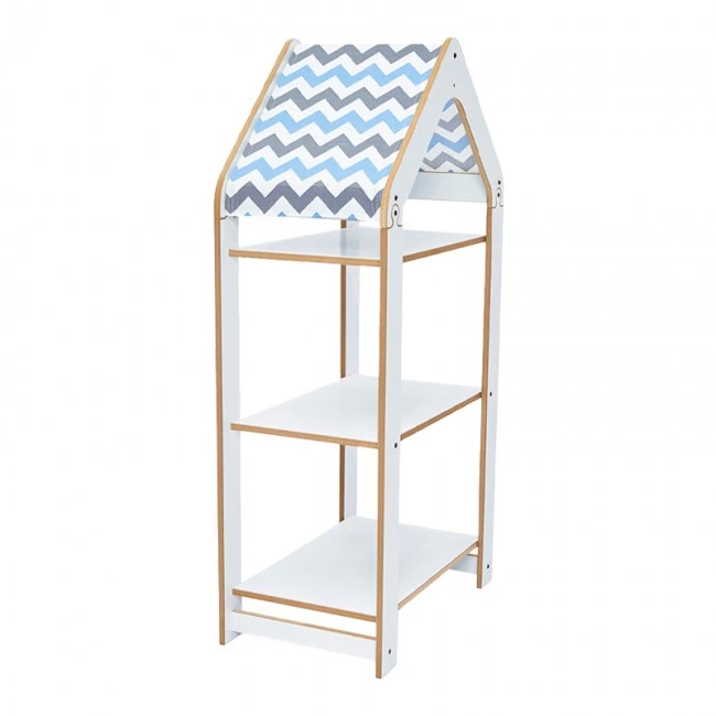 Montessori shelf Zoilen I pakoworld white-blue mdf 50x30x100cm