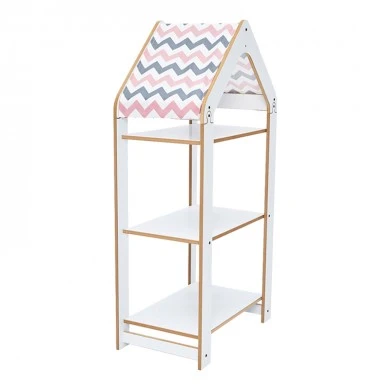 T. Montessori shelf Zoilen I pakoworld white-pink mdf 50x30x100cm