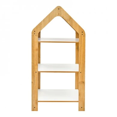 T. Montessori shelf Zoilen I pakoworld white-natural-blue mdf 50x30x100cm