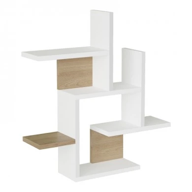 Nogara pakoworld wall shelf in natural-white shade 62.6x14.5x66.2cm