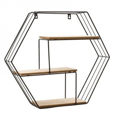 Wall shelf Azira pakoworld black-oak color 50x10x44cm