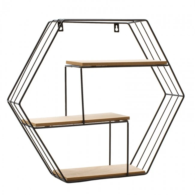 Wall shelf Azira pakoworld black-oak color 50x10x44cm