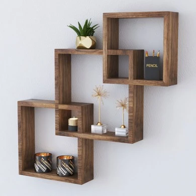 Wall shelf unit Maas pakoworld walnut 33x8.5x33cm