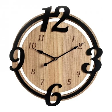 Wall clock Anga Inart metal in black shade 46x3.5x50cm