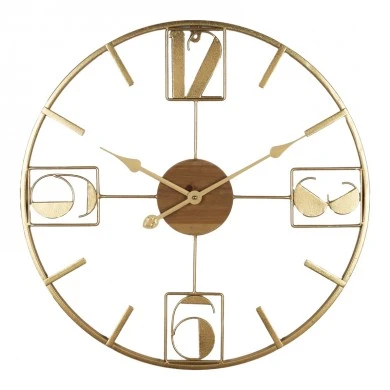 Wall clock Karf Inart metal in gold color 60x3x60cm