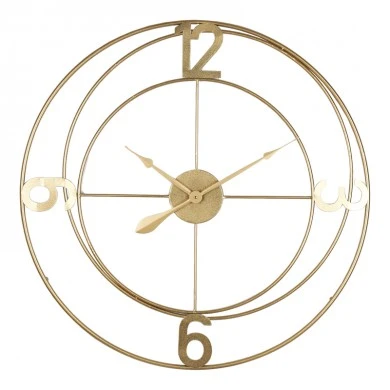 Wall clock Rive Inart metal in gold shade 80x3x80cm