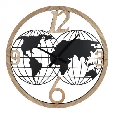 Wall clock Woglo Inart metal in black shade 60x3x60cm