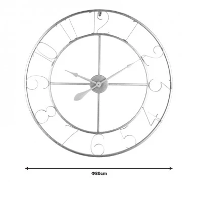 Wall clock Compa Inart metal in gold shade 80x3x80cm
