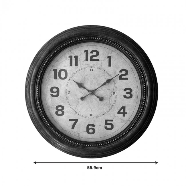 Napol Inart wall clock in antique black and gold tone D55.9x5.8cm