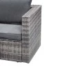 Garden lounge Enthusiasm pakoworld set 2pcs rattan dark grey-fabric dark grey