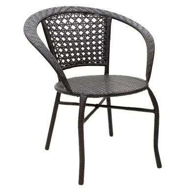 Lounge set 3pcs Saylor pakoworld metal-pe rattan brown