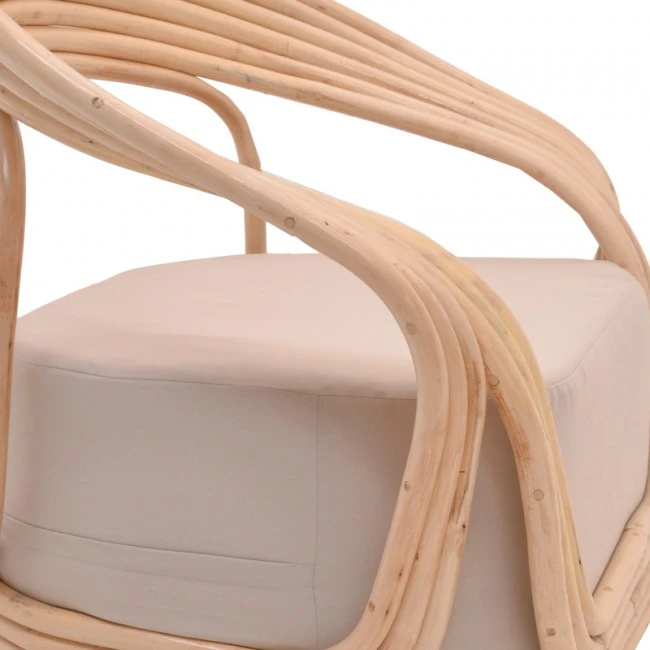 Set of 3 pieces Radictive-Siderty rattan in natural color