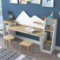 Office set for children 3pcs Bubble pakoworld walnut-white180x45x93.5cm