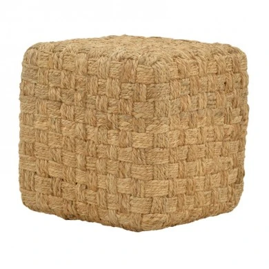 Stool Aropion Inart beige 100% jute 40x40x40cm