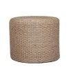 Axar Inart jute stool in natural shade D40x40cm