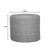 Axar Inart jute stool in natural shade D40x40cm