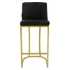 Σκαμπό bar Impartial pakoworld μεταλλικό χρυσό-βελούδο μαύρο