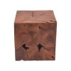 Boxy Inart stool natural solid teak wood 40x40x40cm