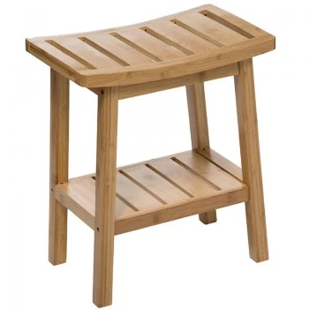 Stool Dael pakoworld bamboo natural color 39.5x25x46cm